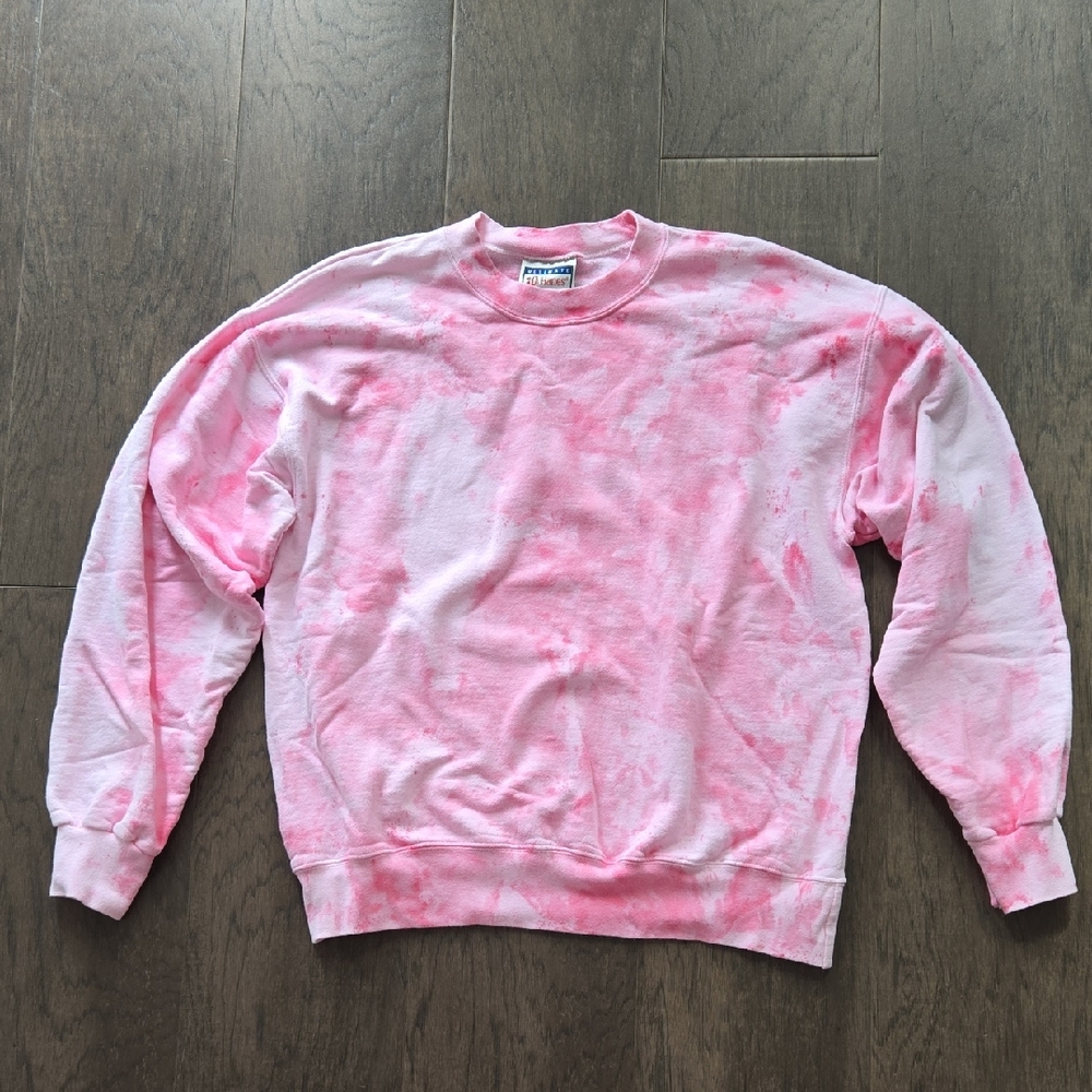 Hanes Pink Tie-Dye Sweatshirt